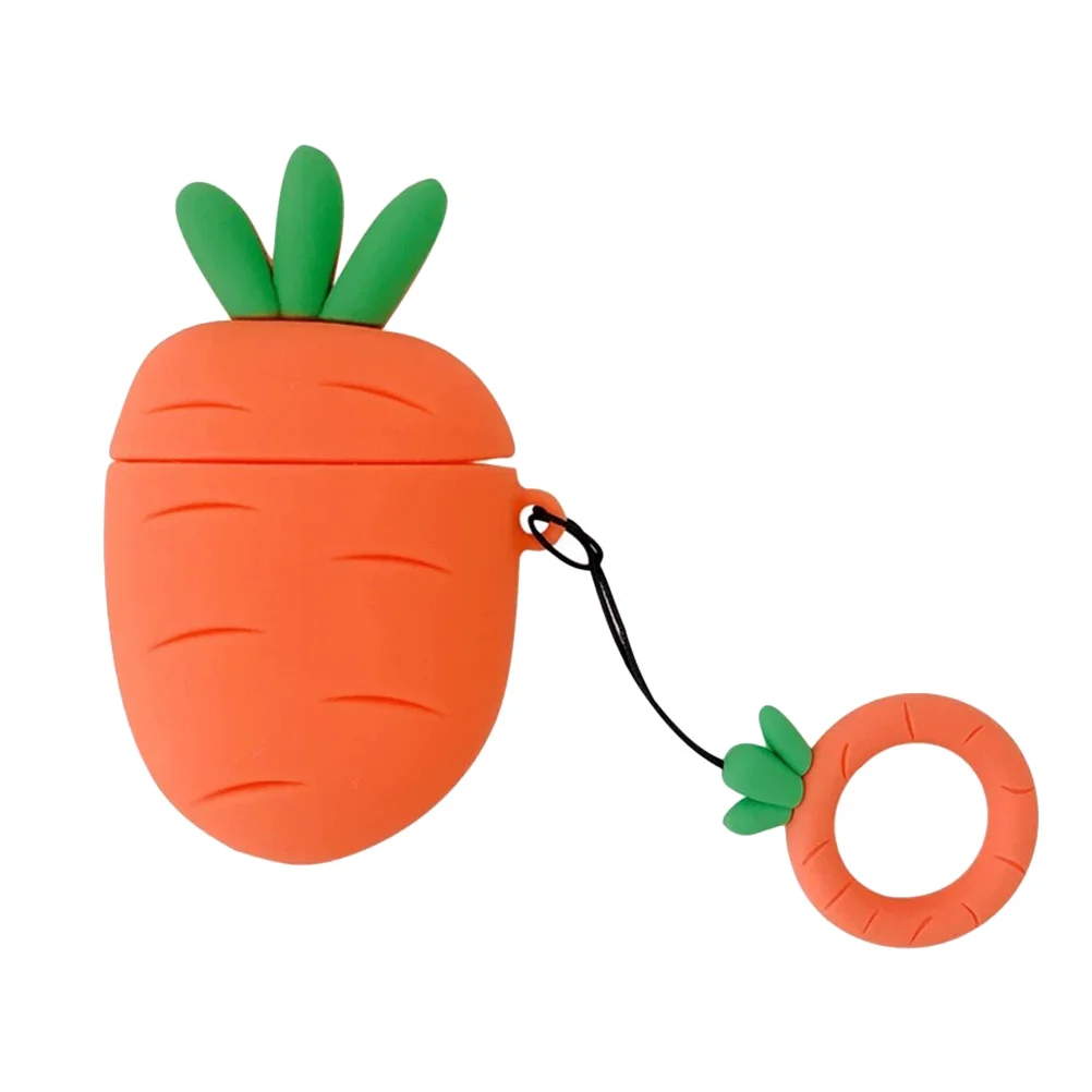 

1PC Carrot Shaped Silicone Wireless Earphone Protector Portable Headset Case Protective Cover Organizer for AirPods