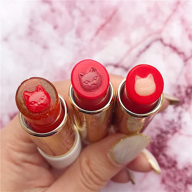 3 шт./компл. желе губная помада кошка водостойкая стойкая кристальная