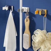 wall mounted mop clip organizer holder brush broom hanger home kitchen supplies storage rack bathroom suction hanging pipe hooks