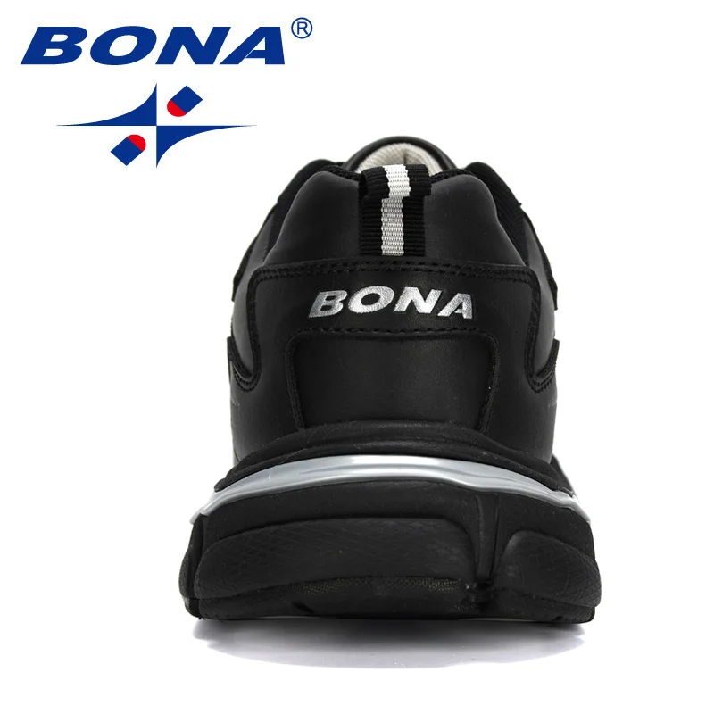 BONA 2020 новые дизайнерские кожаные мужские кроссовки для активного отдыха