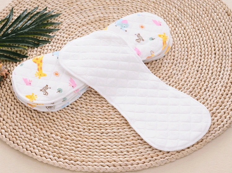 Детские тканевые подгузники с принтом многоразовые вставки моющиеся подкладка