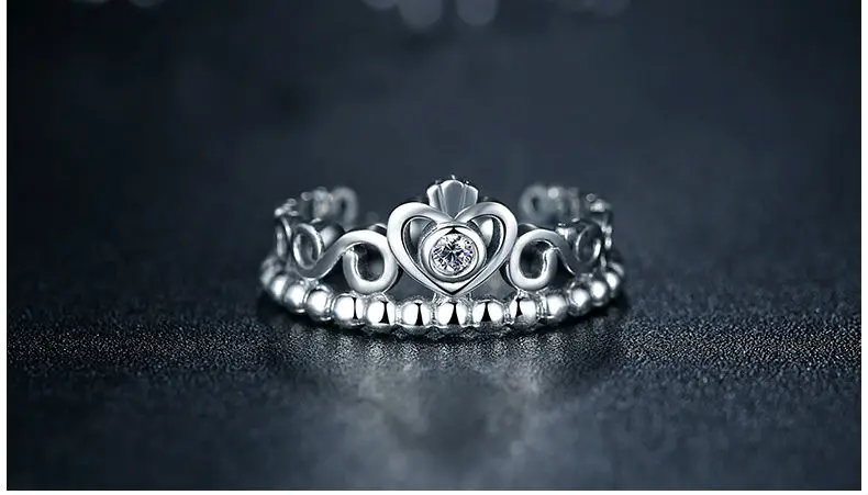 CodeMonkey 925 Sterling Silver Ring For Women My Princess Queen Crown Stackable Ring Dropshipping Jewelry R7110