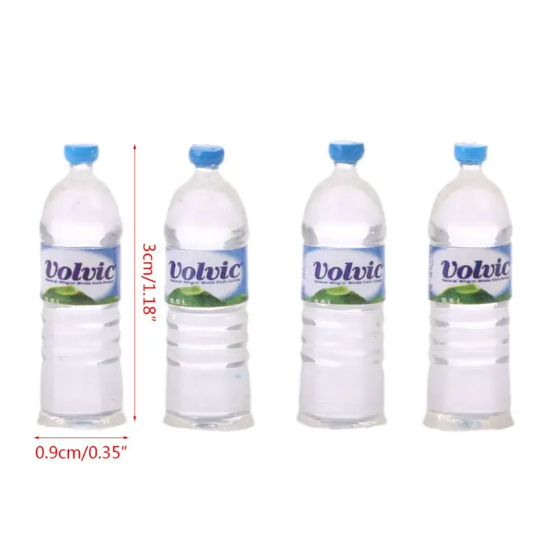 

4pcs 1:12 Toy Water Bottles Set Dollhouse Miniature Drinking Accessory