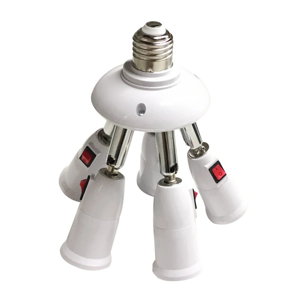 

E27 Splitter 3/4 Heads Adapter Converter Socket LED Y Shape Light Lamp Bulb Splitter Adapter Converter Screw Lamp Base Holder