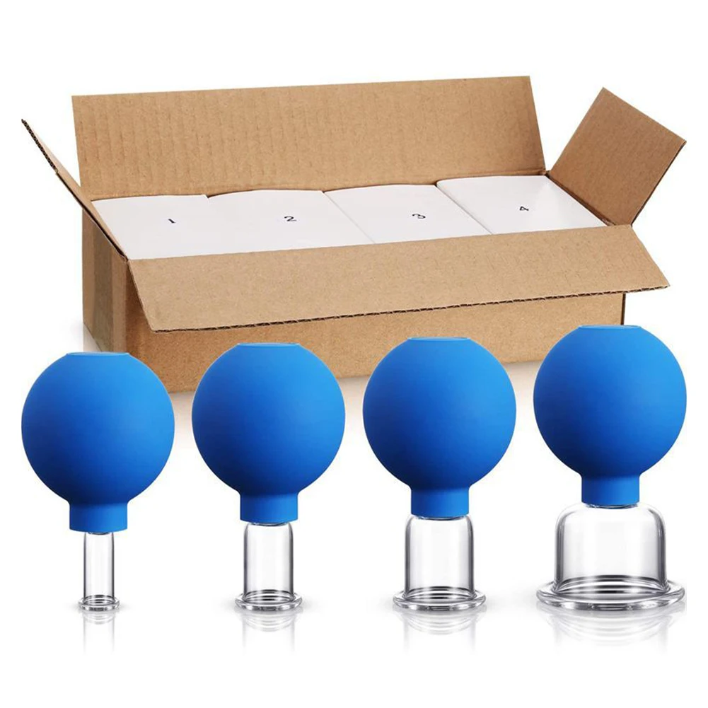 Набор из вакуумный массаж для лица прочных стеклянных вакуумных присосок Thearpy и