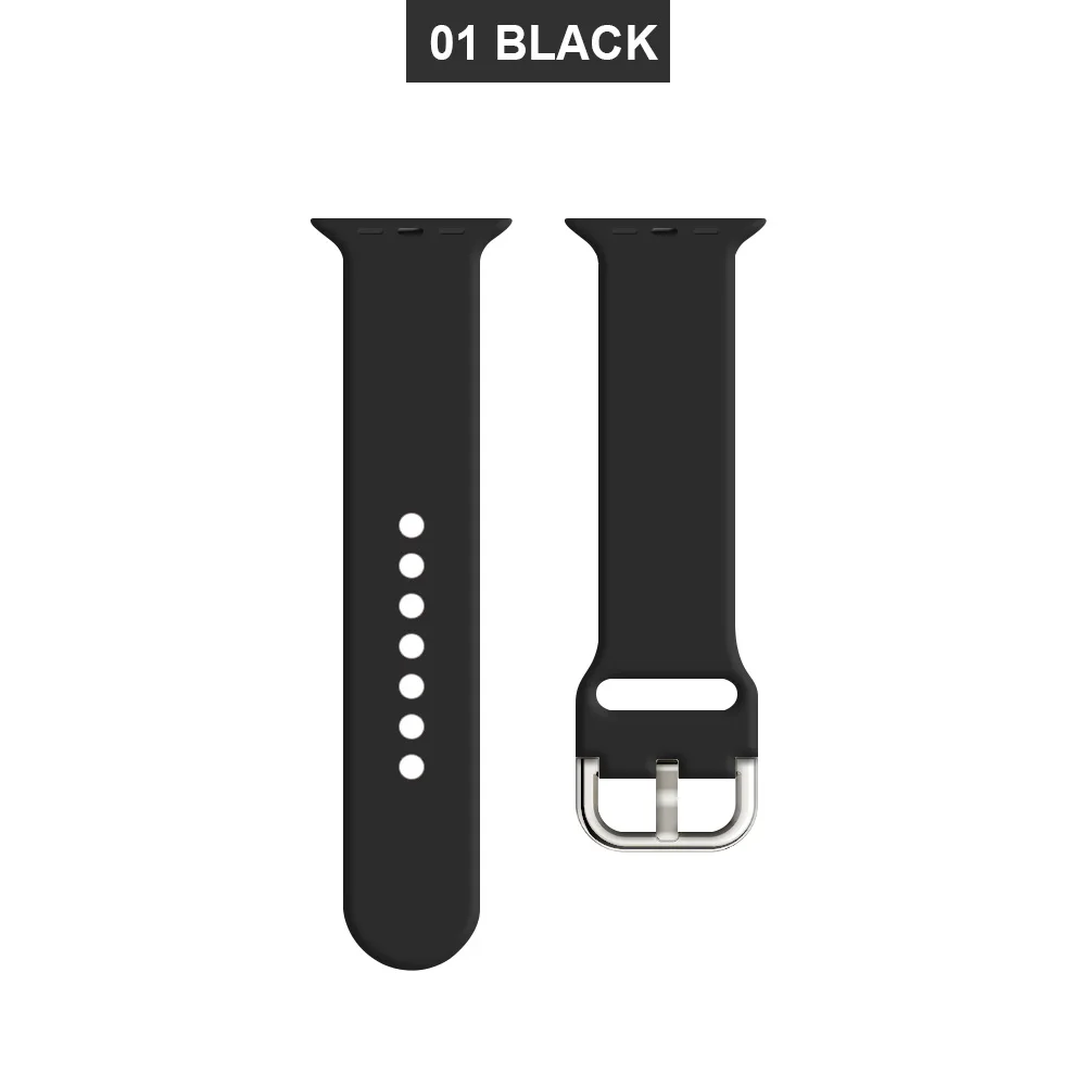Black Мягкий силиконовый сменный спортивный ремешок для 38 мм Apple Watch Series1 2 42 мм наручный браслет ремешок для iWatch Sports Edition MU SEN - Цвет ремешка: Black