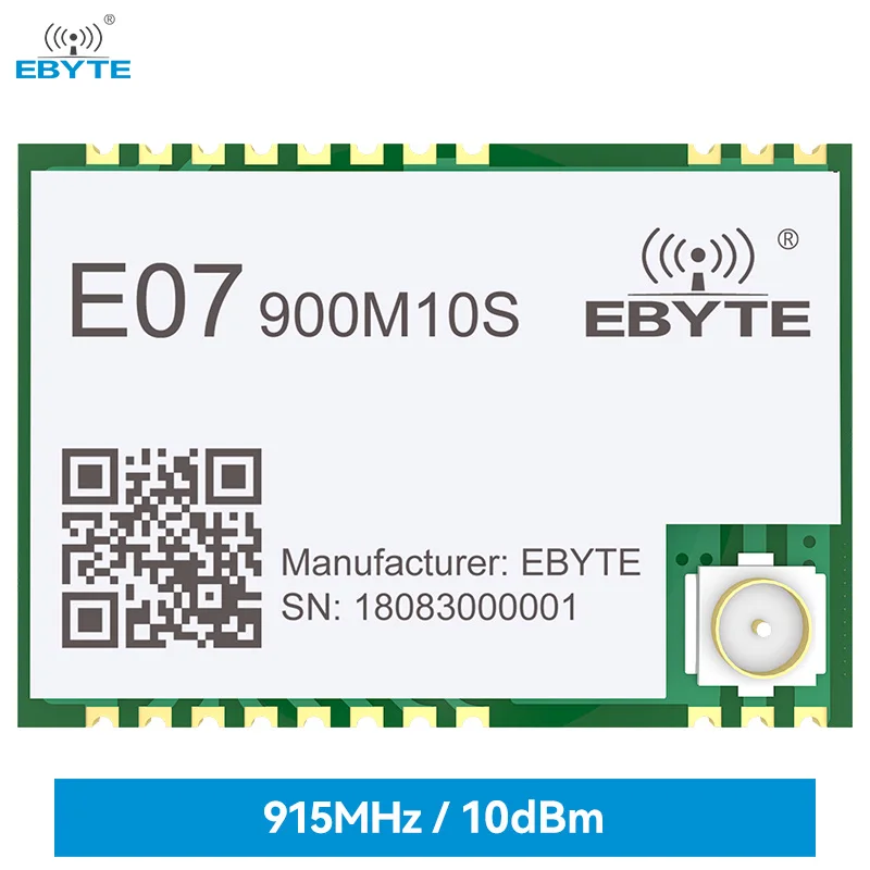 

TI CC1101 Wireless RF Module 868Mhz 915Mhz E07-900M10S IPEX/Stamp Hole Antenna Long Range 1.5km SMD Package SPI Wireless Module