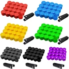 20 шт. 17 мм 19 мм 21 мм Автомобильная колесная гайка Стандартная автомобильная втулка винтовая крышка гайки Болты защита обода пылезащитный автомобильный внешний декор