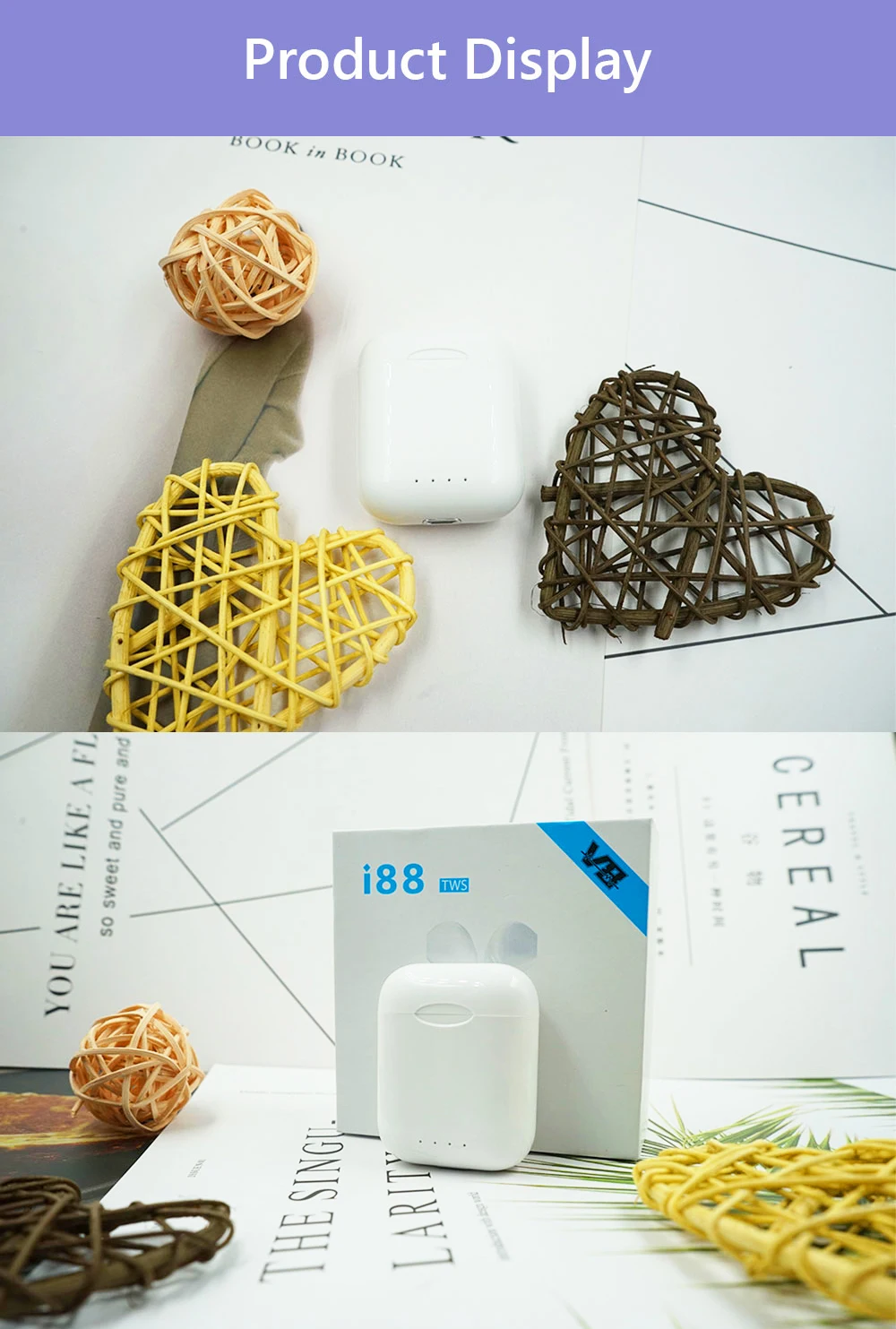 I88 TWS беспроводные наушники Bluetooth 5,0 Мини сенсорное управление стерео наушники вкладыши PK i9S i10 TWS для телефона