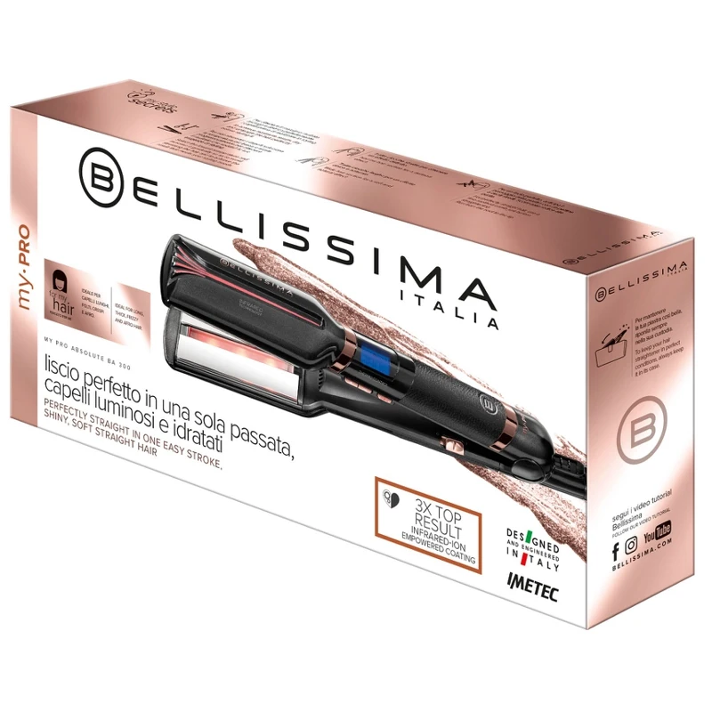 Инфракрасный выпрямитель для волос Bellissima ABSOLUTE BA 300 с кожаной ручкой |