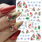 1 шт. осенне-зимняя наклейка для ногтей с изображением снега Робина новый год Хэллоуин 3D наклейки Дизайн ногтей декоративные аксессуары