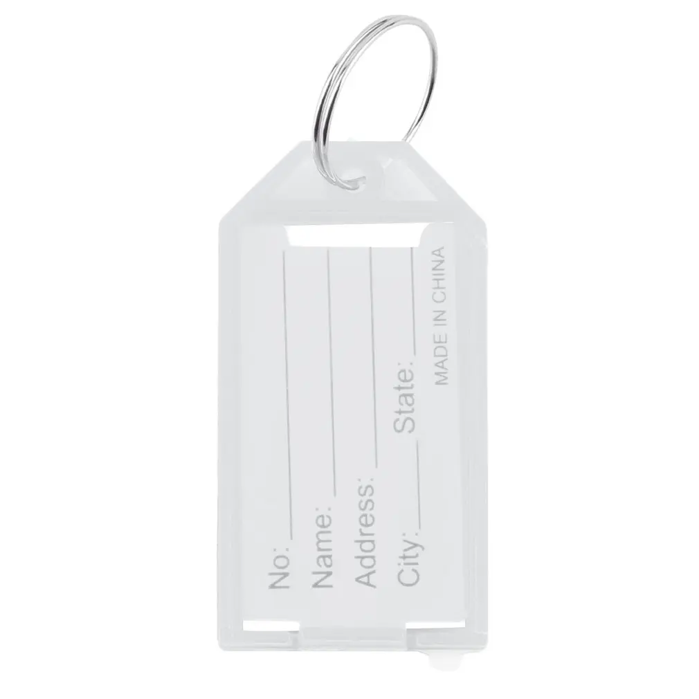 Новинка 1 шт. пластиковое крутое кольцо для ключей бирка идентификационная