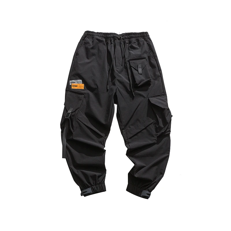 Модные черные шаровары в стиле хип-хоп уличная одежда спортивные бегуны