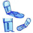 Портативный Удобный нож для таблеток, коробка для лекарств, нож для разрезания таблеток, разветвитель для лекарств, держатель для таблеток, чехол для таблеток, синийпрозрачныйзеленый