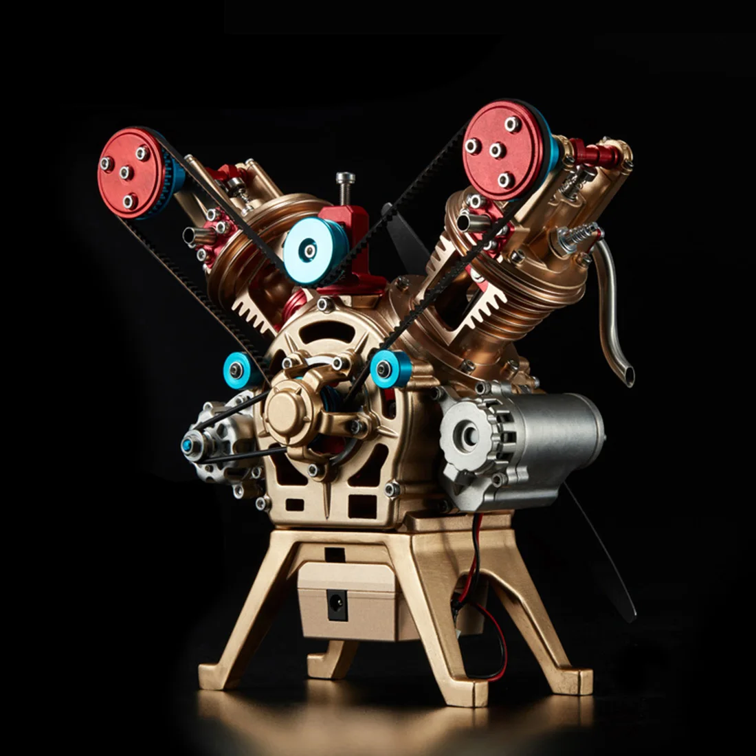 Цельнометаллическая сборка мини V2 Модель двигателя автомобиля ручной