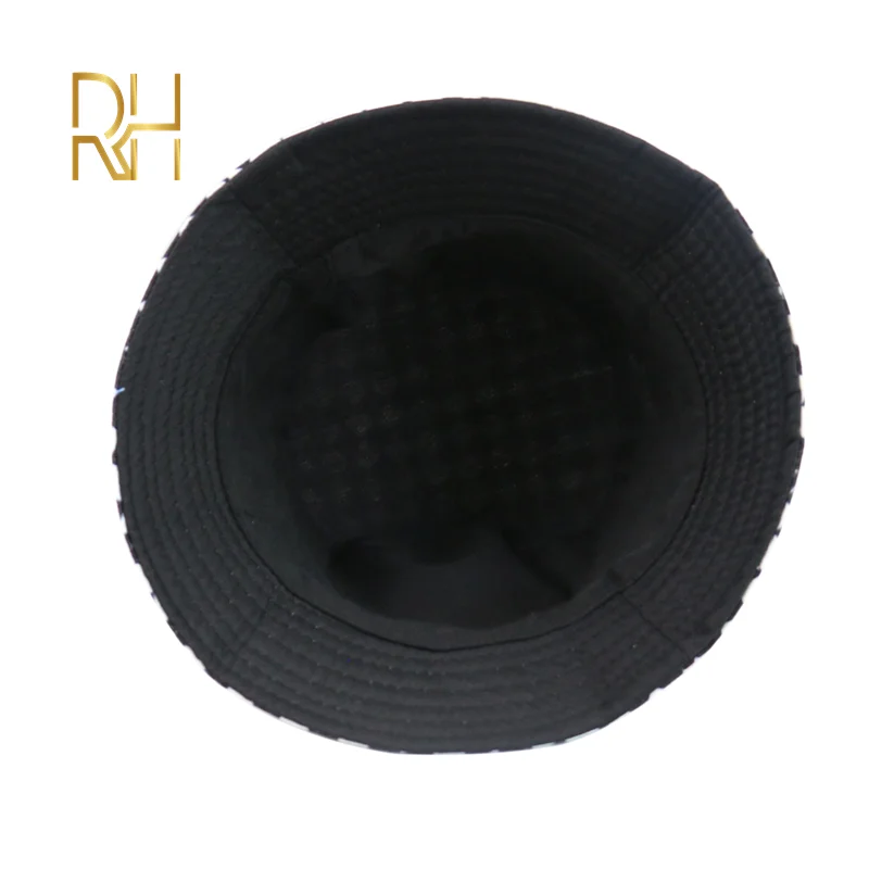 Панама Двусторонняя хлопковая в черно-белую клетку для мужчин и женщин модная