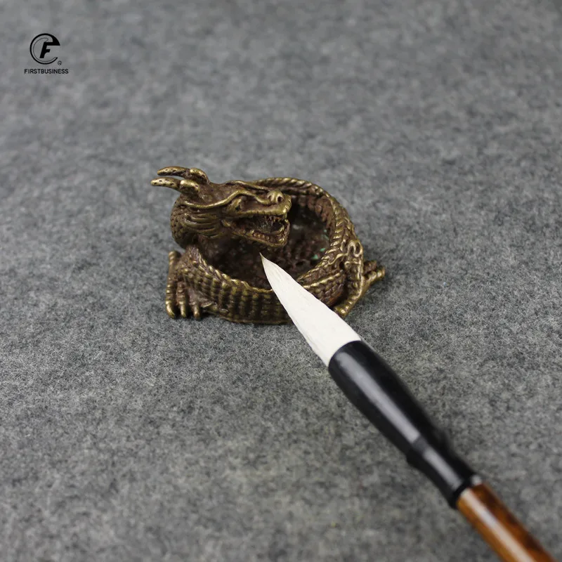 Античные медные китайские украшения в виде дракона ретро латунная Чистящая