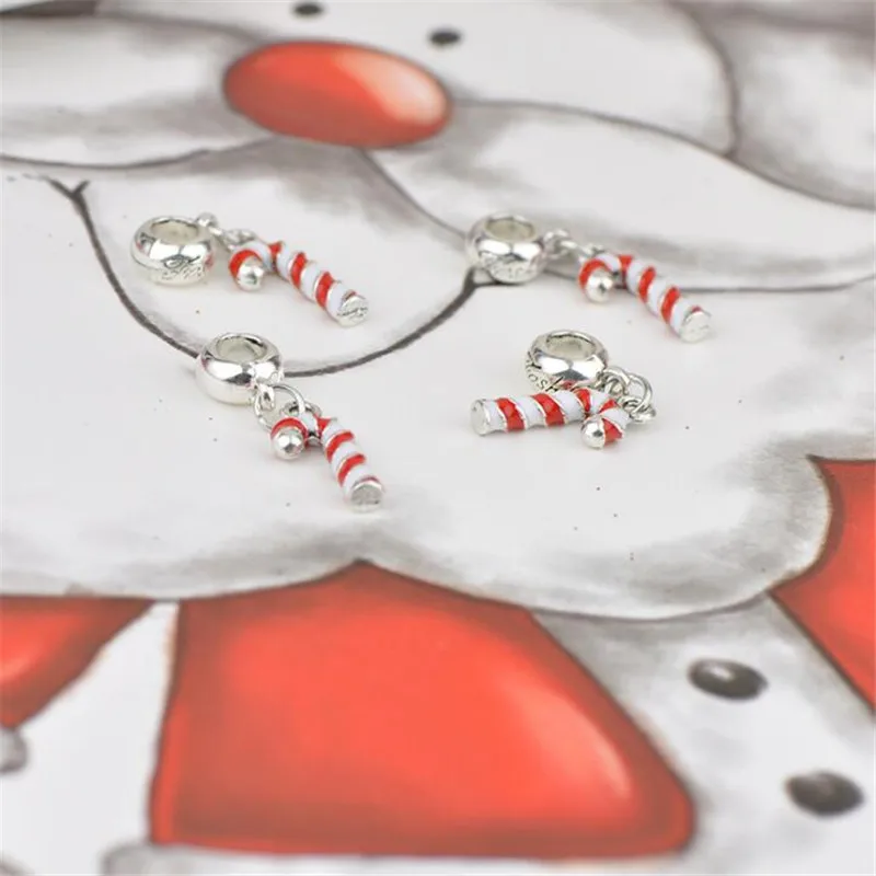 5 шт./пакет эмаль костыль рождественские обереги амулеты DIY модных аксессуаров