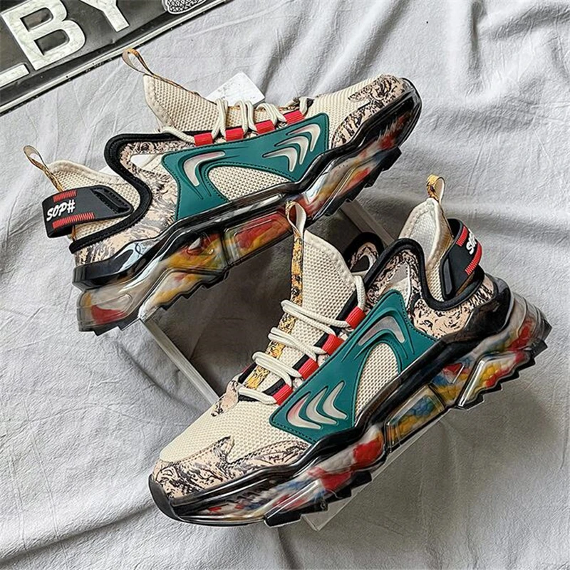 

Fashion Men Casual Shoes Chunky Men's Sneakers Luxury Trainers Running Sport Shoes for Men Damping Tennis Shoes Platform Sneaker