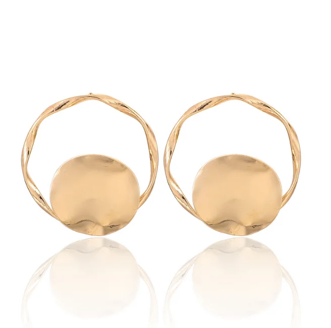 Серьги с пистолетом 2019 большие геометрические круглые серьги для женщин