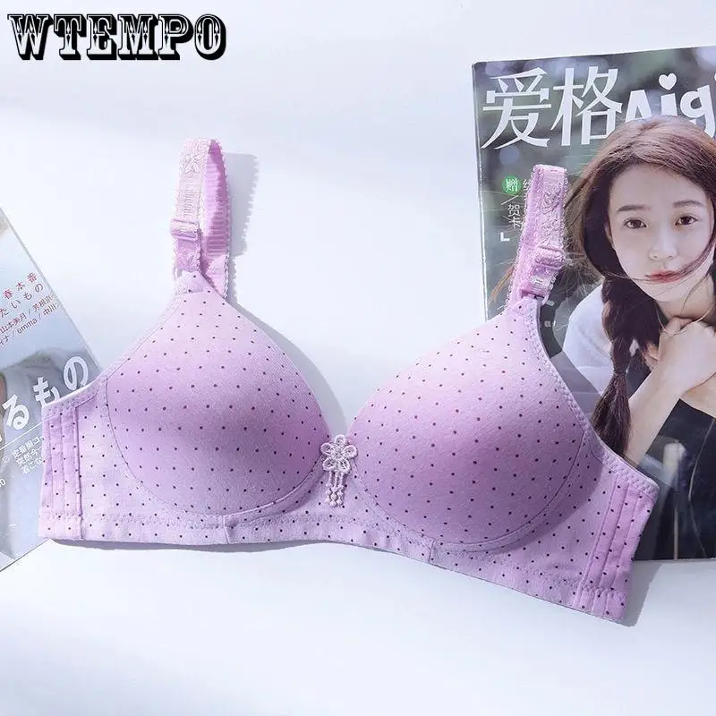 Бюстгальтер пуш-ап женский бесшовный тонкий мягкий Бралетт из хлопка без