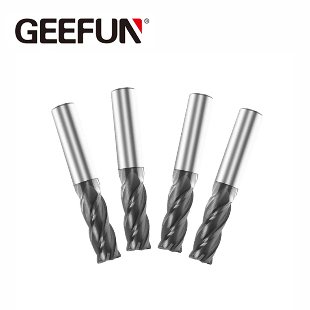 Твердосплавные концевые фрезы плоский квадратный 4 флейты Вольфрам HRC 50 бит для 3