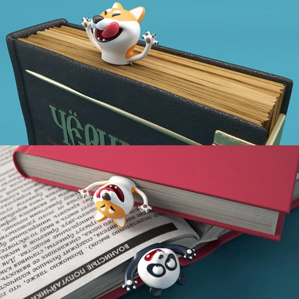 

Creative 3D Stereo Book-mark Cute Cartoon Animal Marker Kawaii Cat Panda Book-markOf Pages Kids Gifts School Stationery Supplies