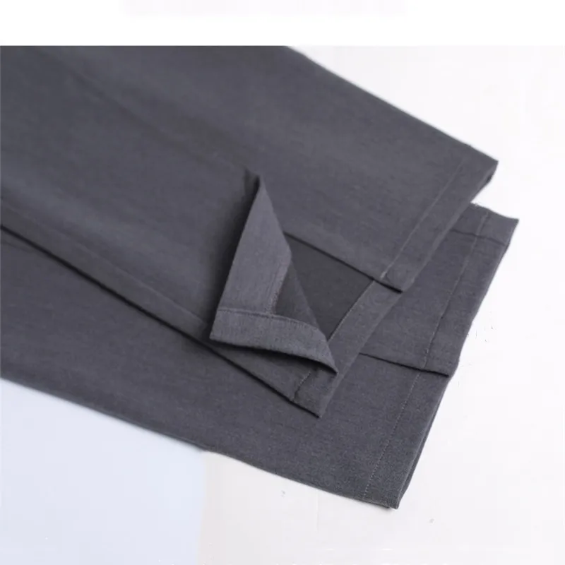 

USOHALL 2021 Spring and Summer Leisure Elastic Waist Loose Split Ladies' Trousers Wide Leg Suit Pants