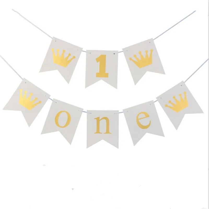 1 комплект детский первый день рождения синий розовый баннерный стул один год