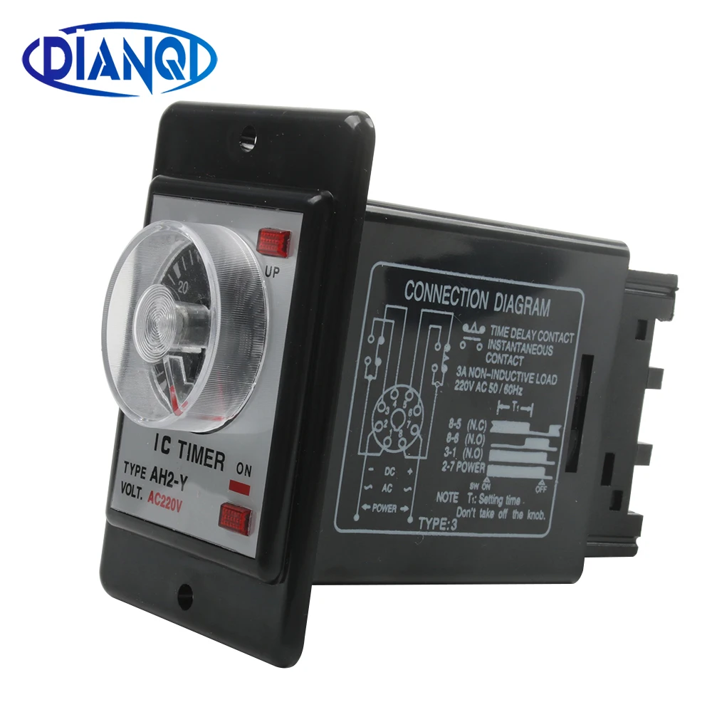 Реле времени с задержкой включения питания 0-60 секунд установка панели гнездом
