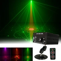 3 sources lens 48 patterns led stage laser light sound activated auto red green star laser projector spotlight party disco light