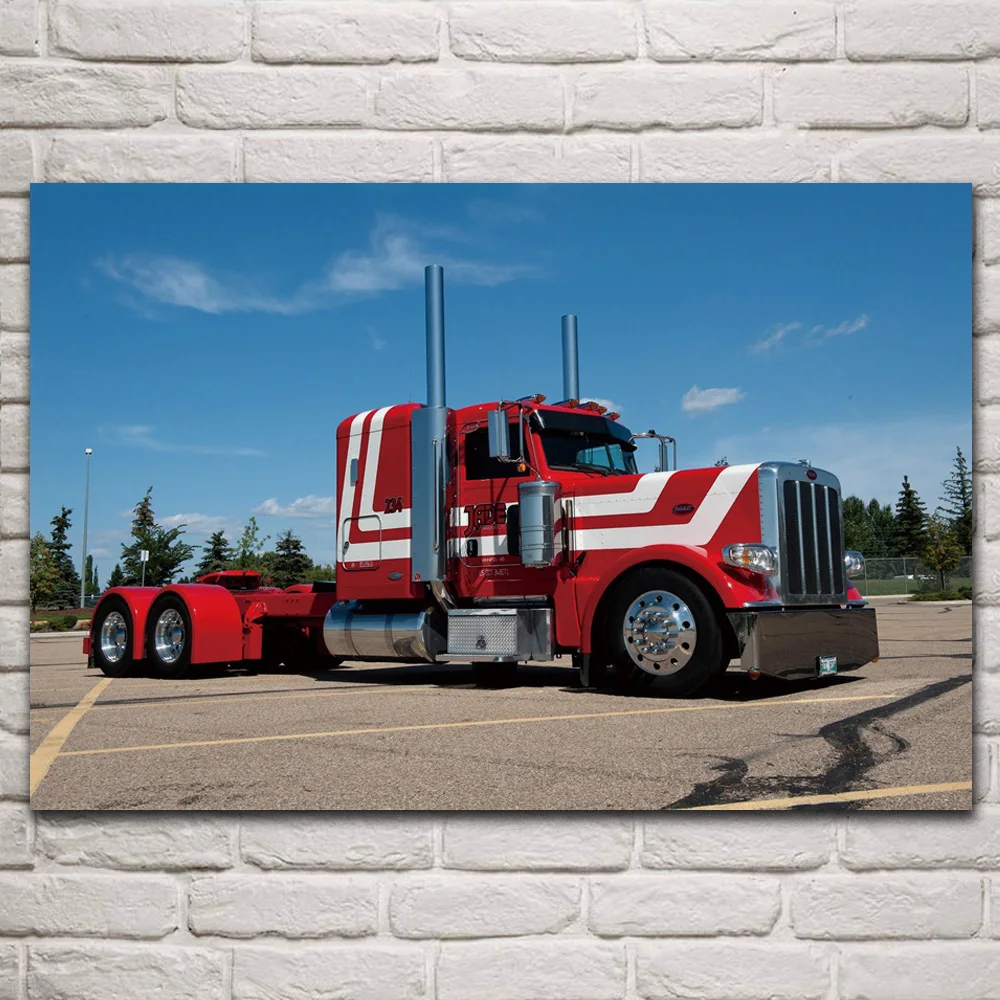 

Big truck tractor transport vehicle artwork fabric posters on the wall picture home art living room decoration KP984