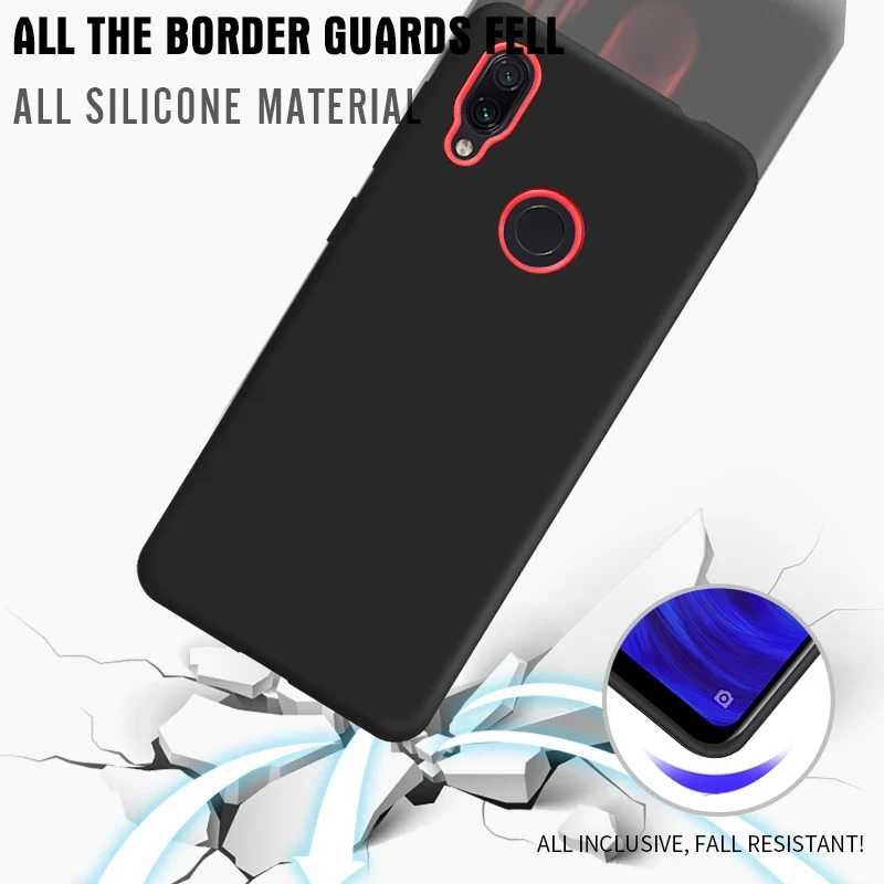 Для Redmi Note 7 Чехол мягкая защитная оболочка из силикона задняя крышка для телефона