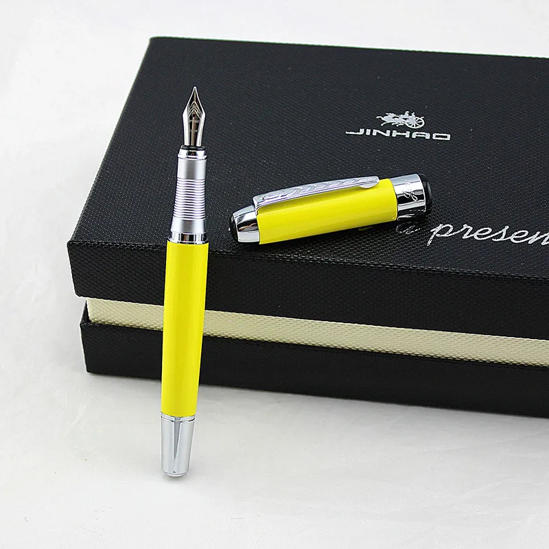 Jinhao 250, Высококачественная цветная Роскошная металлическая авторучка, школьные офисные канцелярские принадлежности, каллиграфия, 0,5 мм, перьевые чернильные ручки, подарок