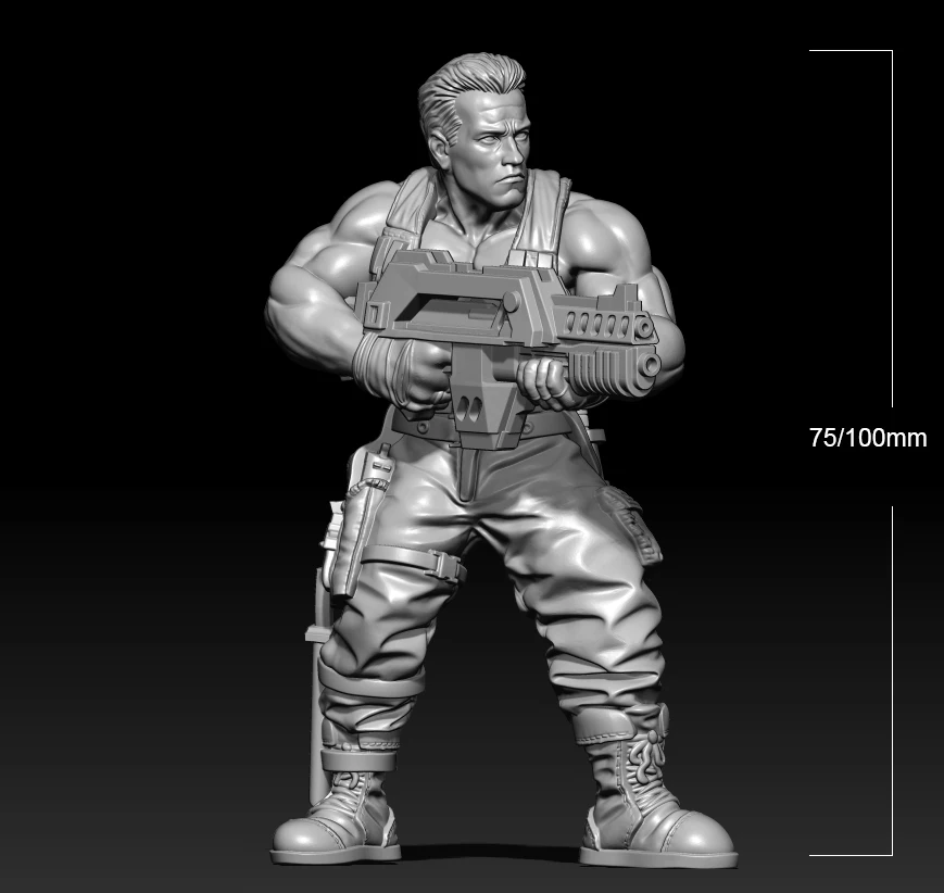 

1/24 75mm 1/18 100mm Resin Model Kits Jungle Warrior Soldier Figure Sculpture Unpainted No Color RW-377