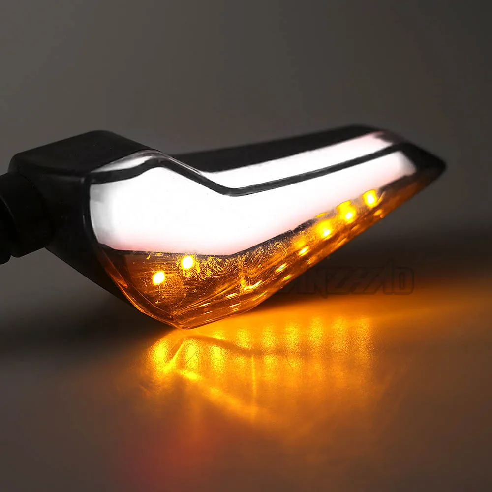 Пара светодиодных дневных ходовых огней для мотоциклов стоп-сигнал поворота