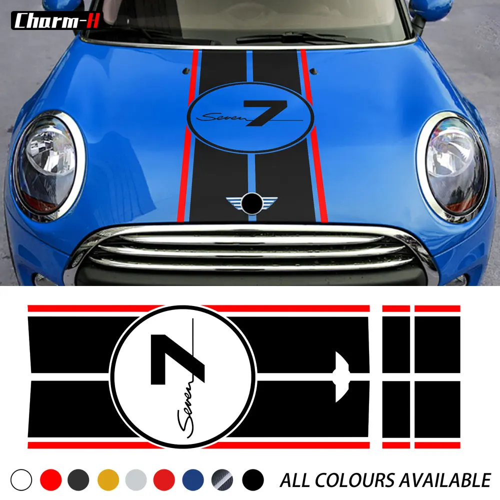 Новый Стайлинг капота автомобиля полосы Декор кузова Набор наклеек для mini cooper f55