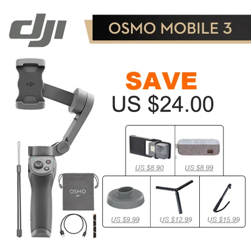 DJI Osmo Mobile 3 Combo 3-осевой Ручной Стабилизатор складной портативный шарнирный держатель стабилизатор для смартфона управление жестами - Цвет: OM3 Combo D