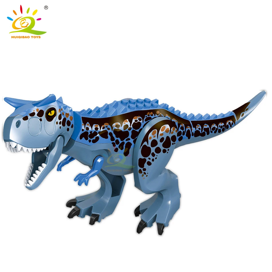 HUIQIBAO 274pcs Jurassic Dinosaur Mutant Tyrannosaurus Rex War Park City Building Blocks Figures World Bricks Children Toys Kids | Игрушки и