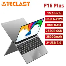 Teclast F15 Plus Laptop 15.6 inch Intel N4120 Notebook 8GB RAM 256GB SSD Dual-band Wi-Fi 2*USB3.0 Full-sized Keyboard Notebooks