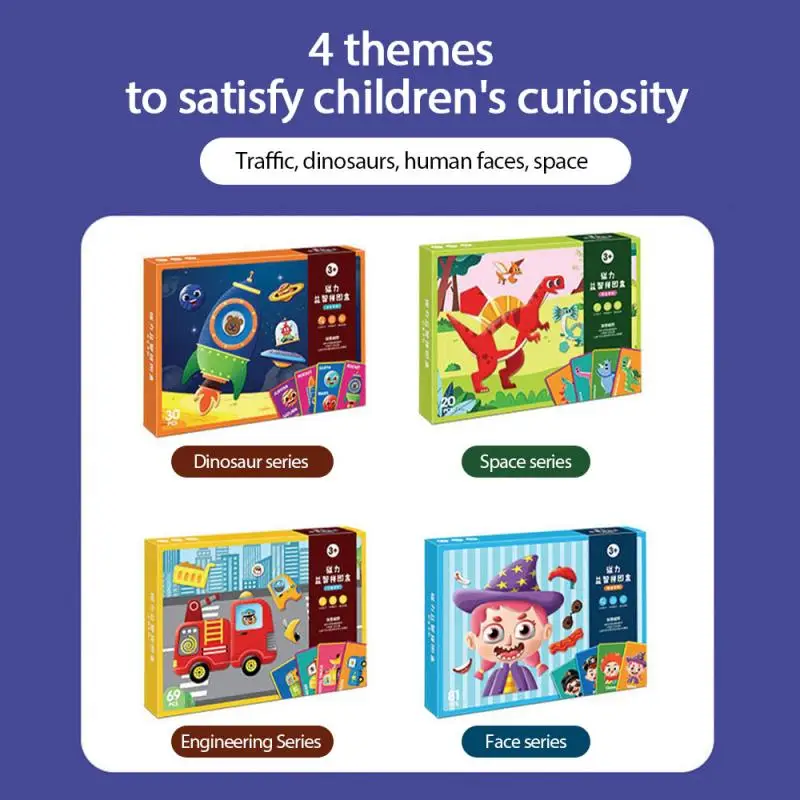 

Children's Magnetic 3D Puzzle Multifunctional Early Education Jigsaw Intellectual Development Enlightenment Toy xmas gifts