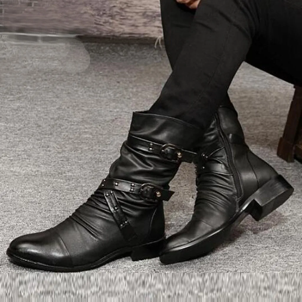 Готическая обувь ботинки ботильоны кожаная женская на плоской подошве в стиле