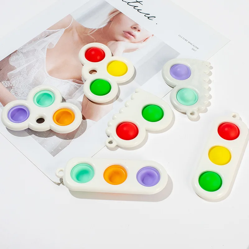 

Fidget Toys Sensory Bubble Simple Dimple Antistress Toys Children Squeeze Toys Butterfly Wings Clouds Keychain
