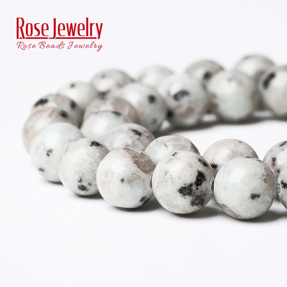 Натуральный Тянь-Шань синий камень бисер небесно-голубого цвета пятно кварцевые