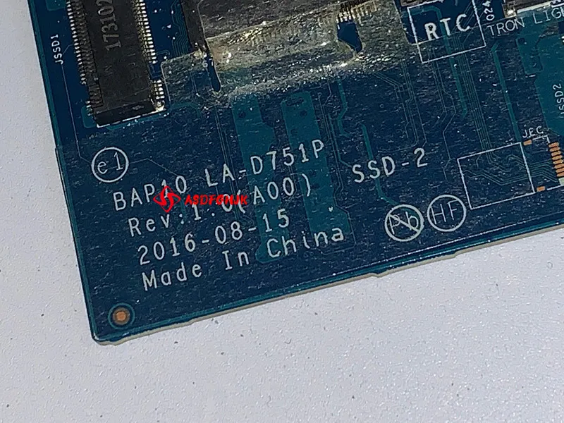 Рисунок 6 - Материнская плата BAP10 для ноутбука DELL 17 R4 M15 R3