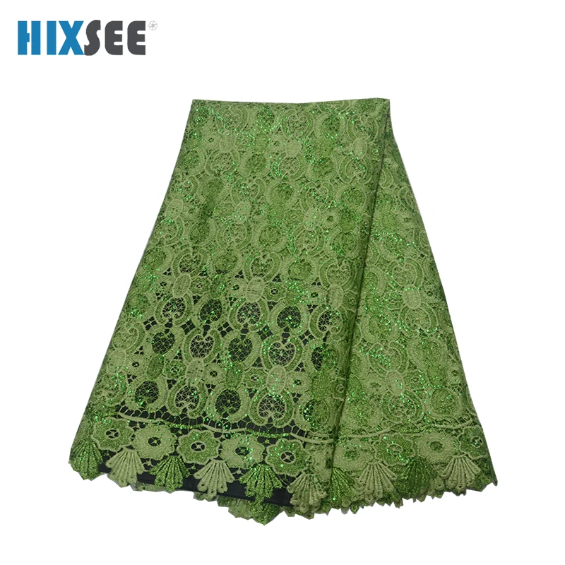 Зеленые Африканские кружевные ткани высокого качества с новейшей модой красивые
