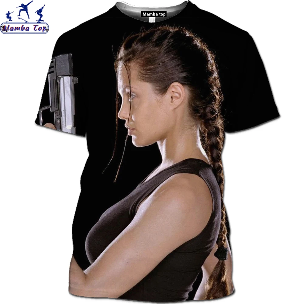 Топ Мамба 3D черная вдова вырез рубашка Харадзюку хип-хоп красивая известный