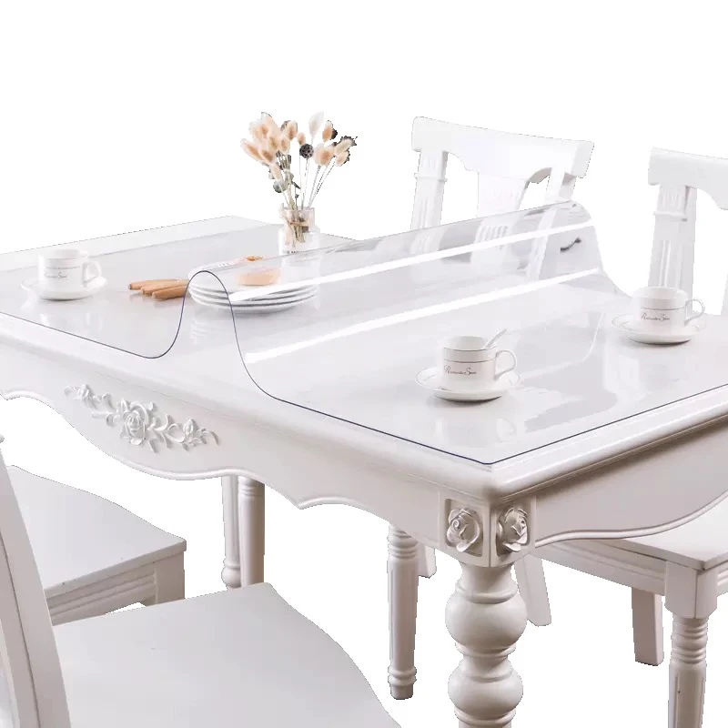 Толщина 2 мм прозрачная пвх скатерть водонепроницаемый тяжелый чехол для стола