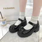 Туфли в стиле Лолиты, женские туфли в японском стиле, Туфли Мэри Джейн, для девочек, школьников, униформа JK, туфли на платформе и высоком каблуке для косплея, размера плюс
