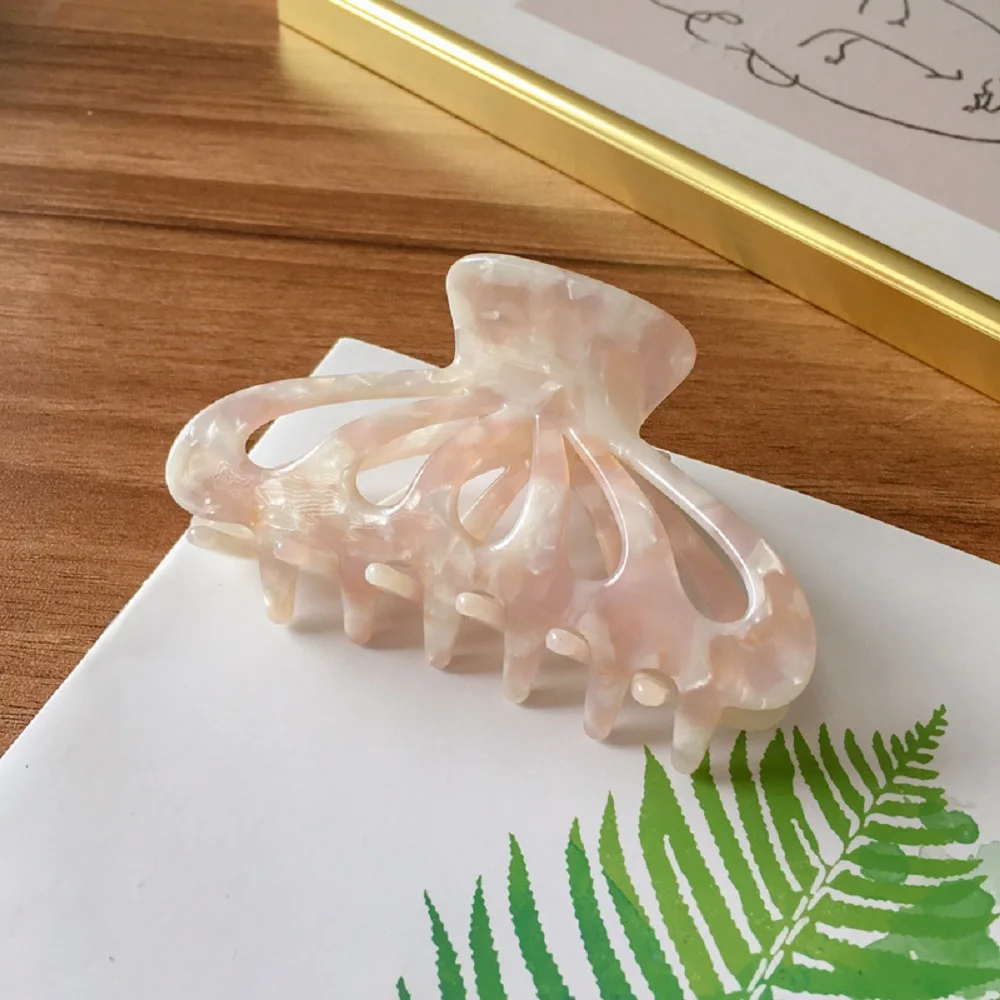 Женские заколки для волос с леопардовым принтом большие ацетатные акриловые